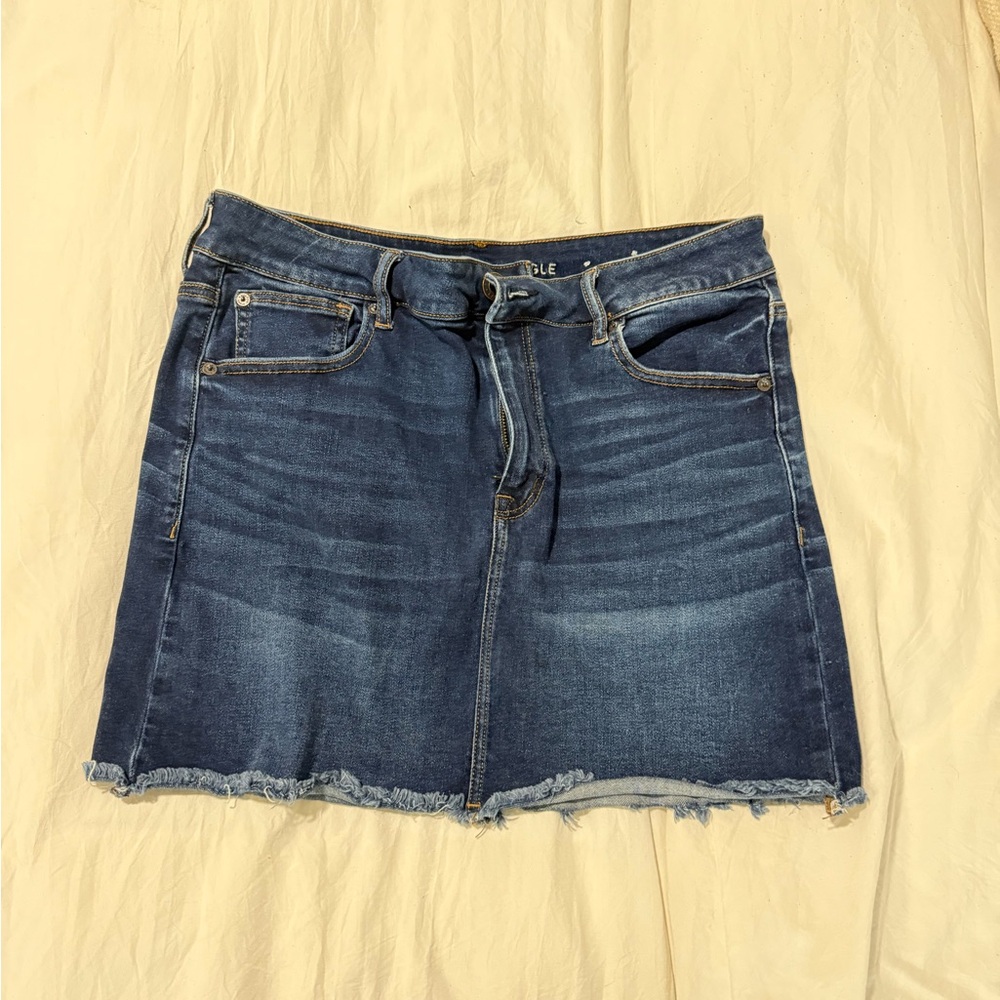 American Eagle Outfitters Blue Mini Skirt Casual Night Out